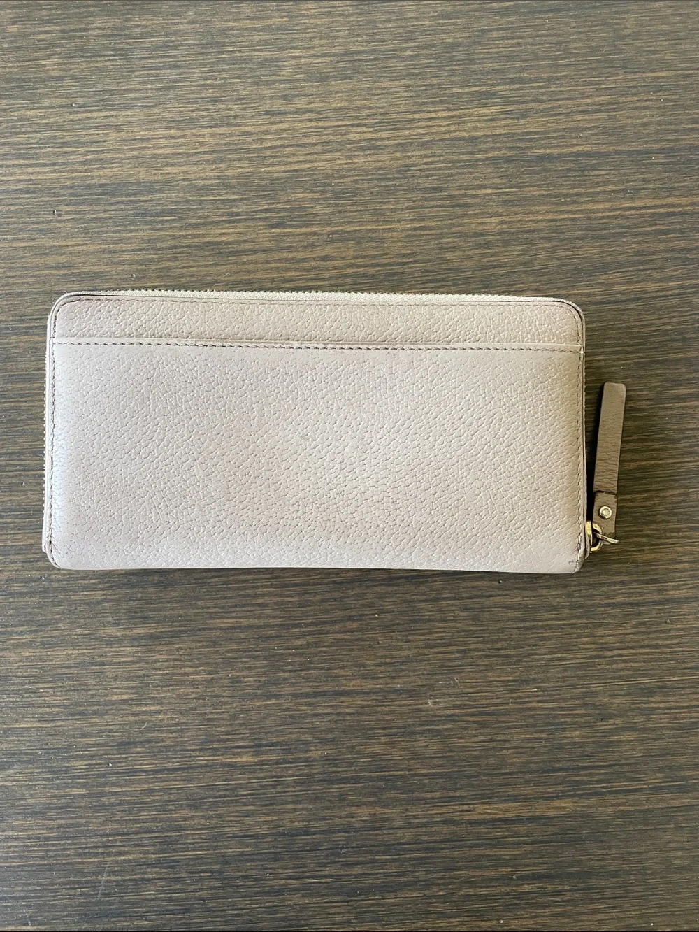KATE SPADE GROVE STREET NEDA ZIP AROUND WALLET - Almondine (Beige) Gold Hardware